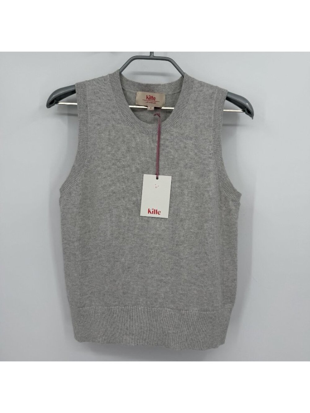 Kilte Collection Carrie Cotton Cashmere Sleeveless Sweater Tank Heather 0/XS